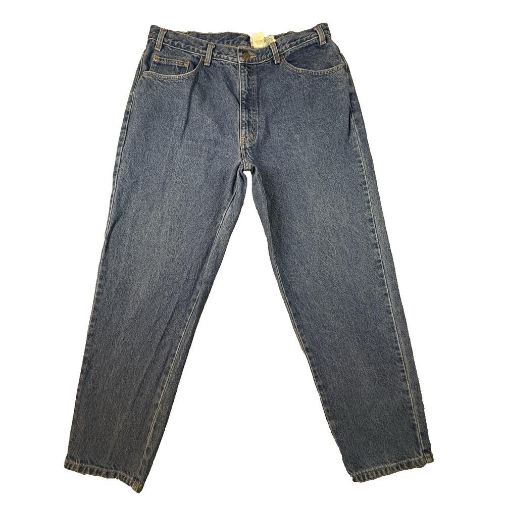 VTG 90s Eddie Bauer Men's 38S (36x29.75) Blue Outdoor Outfitter Tapered Jeans